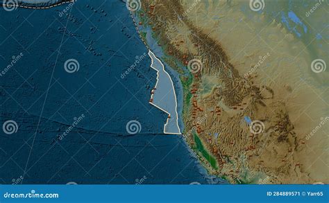 Earthquakes Around the Juan De Fuca Plate. Physical Map Stock ...