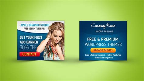 300x250 Web Banner Design - Photoshop Tutorial | Web banner, Photoshop ...