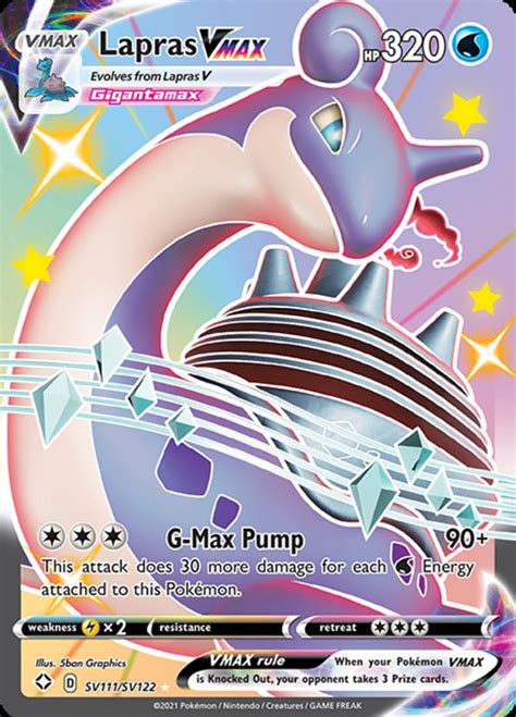 Pokemon Shining Fates Single Card Shiny Rare Lapras VMAX SV111 - ToyWiz