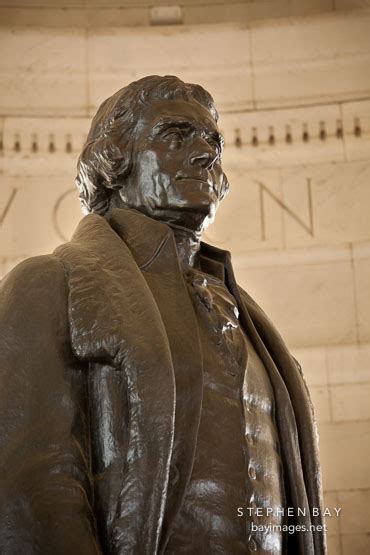 Photo: Bronze statue of Thomas Jefferson. Jefferson Memorial ...