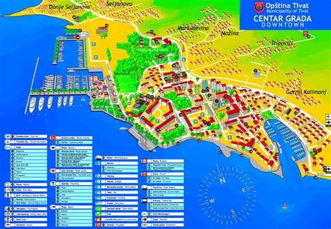 Tivat tourist map - Ontheworldmap.com