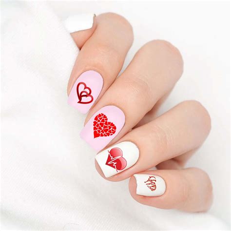 Valentine's Day Hearts Nail Decals - Etsy