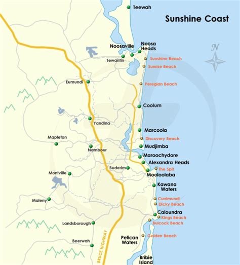 Sunshine Coast Map