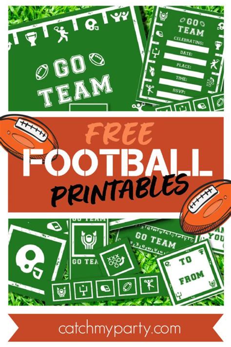 FREE Football Party Printables | Catch My Party