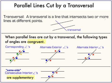 2) Parallel Lines and Transversals