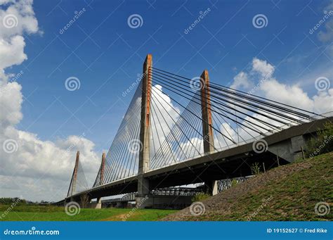 Bridge in Zaltbommel, Netherlands Stock Image - Image of cablestayed ...