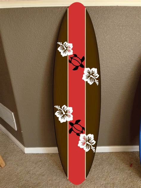 Wall Hanging Surf Board Surfboard Decor Hawaiian Beach Surfing Beach ...