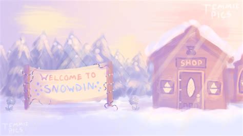 Undertale - Snowdin Town by TemmiePics on DeviantArt