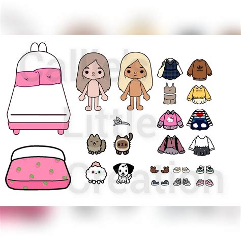 CLC Handmade Toca Boca Paper Doll Set Laminated | Lazada PH