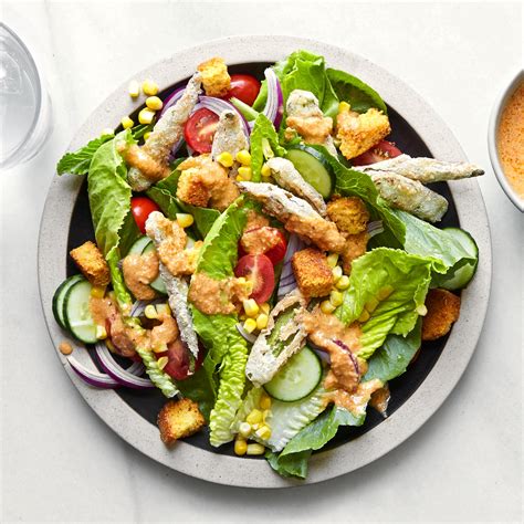 Creole Caesar Salad With Corn Bread Croutons Recipe | Epicurious