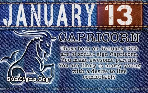 January 13 Zodiac Horoscope Birthday Personality - SunSigns.Org