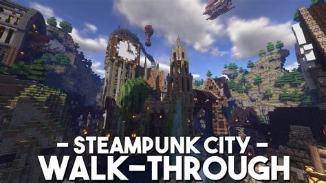 Steampunk City Walk-through | Minecraft Let's Build It! - YouTube