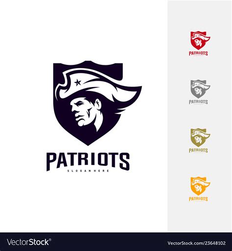 Patriots logo design head Royalty Free Vector Image