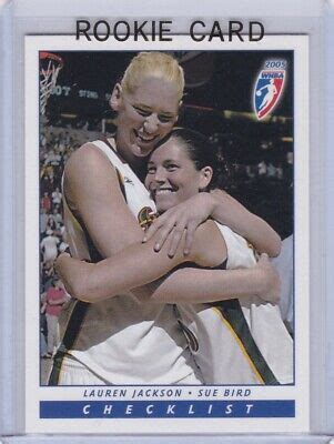 SUE BIRD ROOKIE CARD Seattle Storm Lauren Jackson WNBA Basketball RARE ...