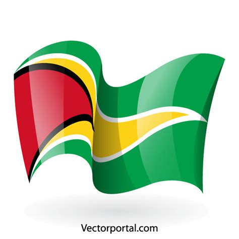 Guyana national flag Royalty Free Stock SVG Vector and Clip Art