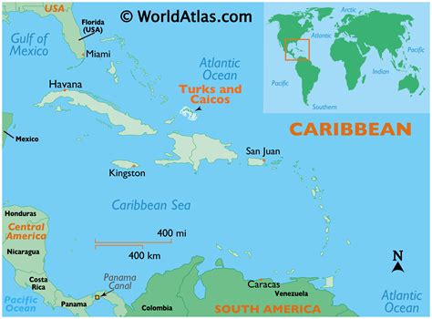 Turks and Caicos Map / Geography of Turks and Caicos / Map of Turks and ...