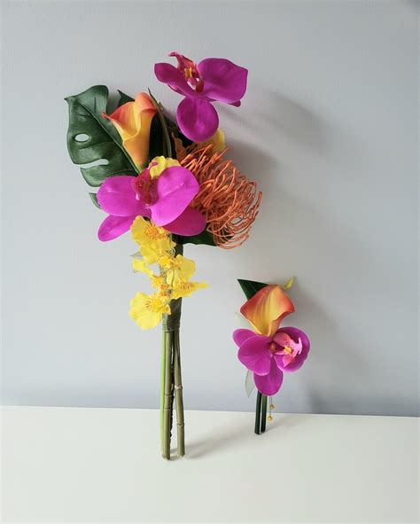 Tropical Beach Bridal Bouquet Orchids Elope Destination - Etsy