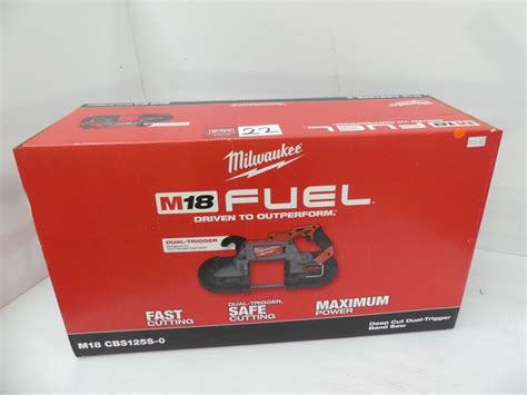 Unused Milwaukee 18V Cordless Deep Cut Band Saw Auction (0022-5055233 ...