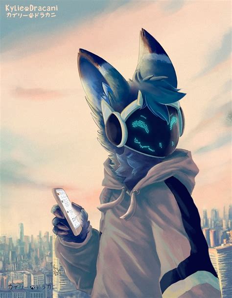 JIN protogen | Arte de furry, Pintura de zorro, Arte de personajes