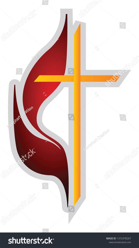 Red Yellow Methodism Symbol Vector Illustration Stock Vector (Royalty ...