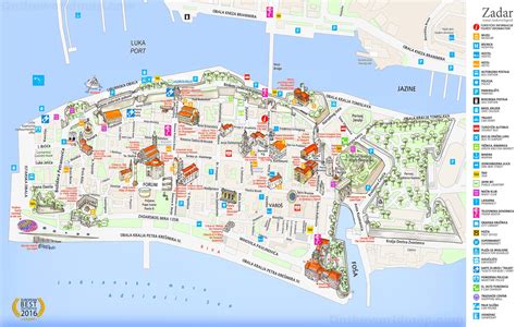 Zadar tourist map