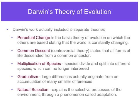 Darwin's Theory of Evolution