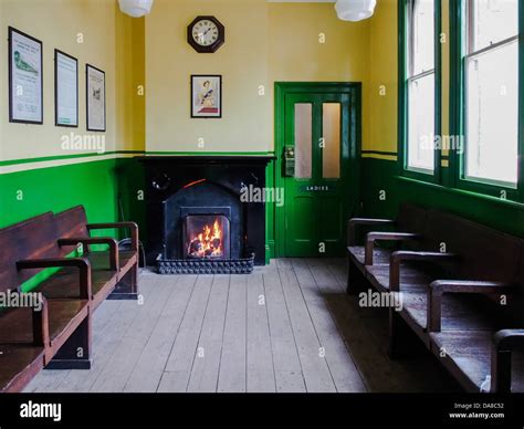 A 1930's train station waiting room Stock Photo, Royalty Free Image ...