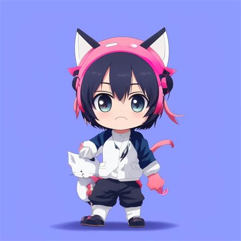 linear-lark781: Anime boy with cat ears and wearing a anime cosplay ...