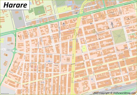 Harare Map | Zimbabwe | Detailed Maps of Harare