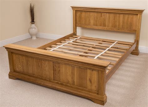 FRENCH RUSTIC SOLID OAK WOOD SUPER KING SIZE BED FRAME BEDROOM ...