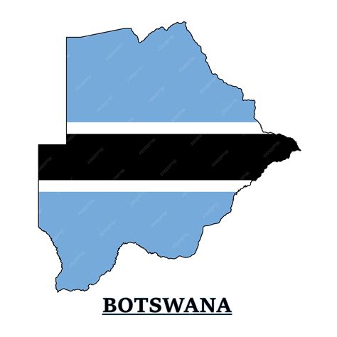 Premium Vector | Botswana national flag map design, illustration of ...