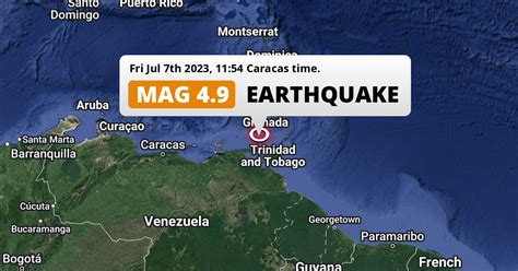 M4.9 Earthquake struck on Friday Morning in the Caribbean Sea near ...