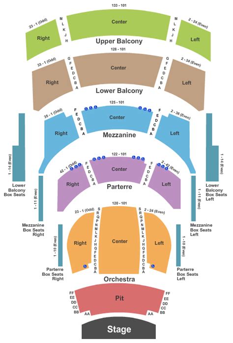 Cannon Center For The Performing Arts Seating Chart | Star Tickets