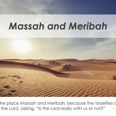 Massah and Meribah » AltoonaChristianChurch