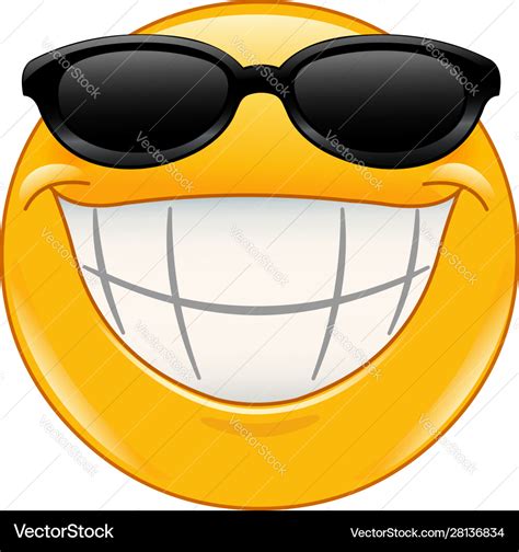 Smiley Face Emoji With Sunglasses