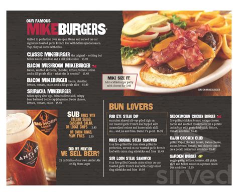 MR MIKES SteakhouseCasual menu in Langley, British Columbia, Canada