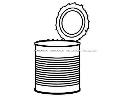 Tin Can SVG 2 Tin Can DXF, Tin Can PNG, Tin Can Clipart, Tin Can ...