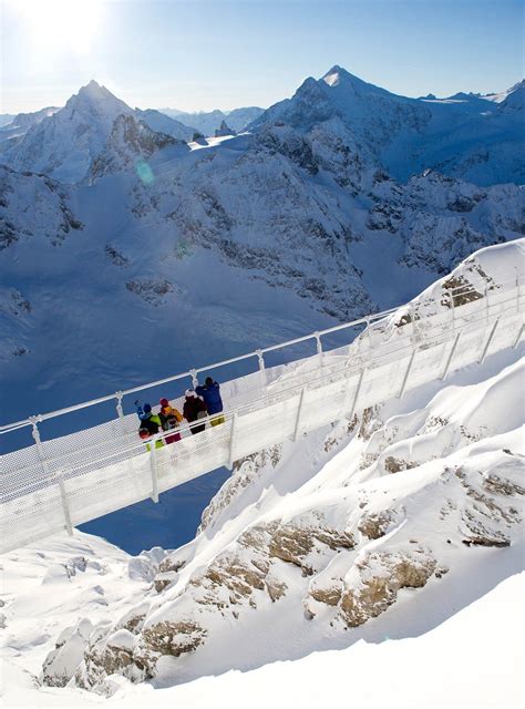 Titlis Cliff Walk, The Urner Alps, Switzerland - walk along the cliff ...