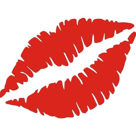 Lips Kiss Mark Decal Sticker Cute for Car Truck Notebook Laptop 5 Inch ...