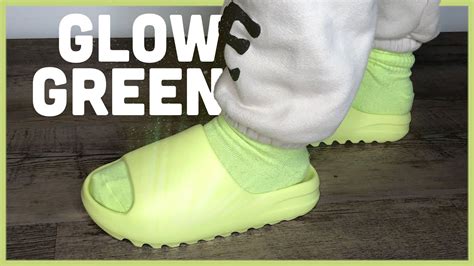 Do They Actually Glow? YEEZY Slide Glow Green Review + On Foot - YouTube