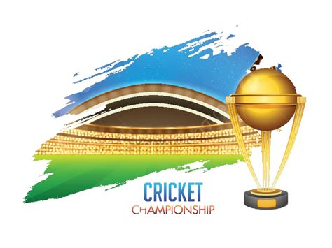 Golden Trophy On Abstract Stadium Background Winner Cricket Banner ...