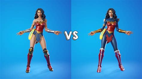 Wonder Woman Skin Vs Wonder Woman Armored Skin Showcase with Emotes ...