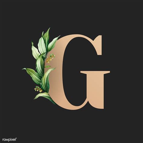 Botanical capital letter G vector | premium image by rawpixel.com / Aum ...