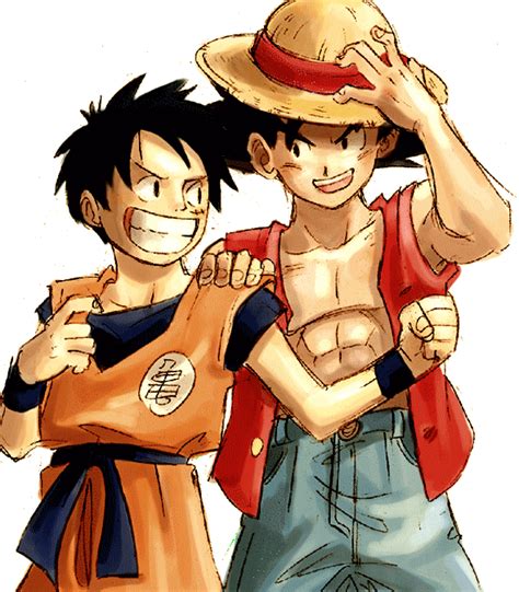 Goku and Luffy - Dragon Ball Z Fan Art (35961787) - Fanpop