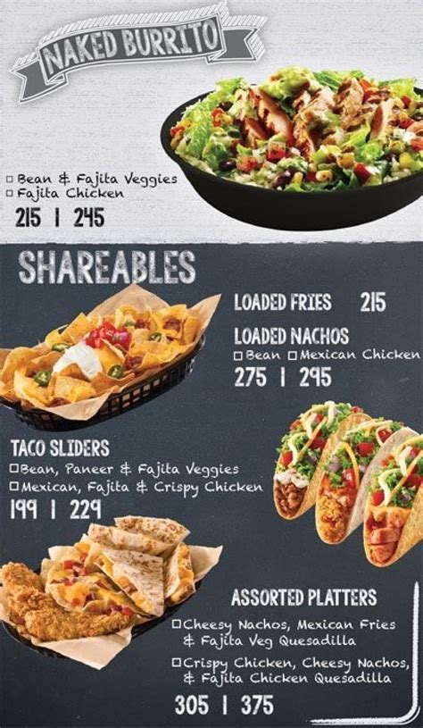 Taco Bell Menu, Menu for Taco Bell , Epicuria Mall, Nehru Place, Delhi NCR