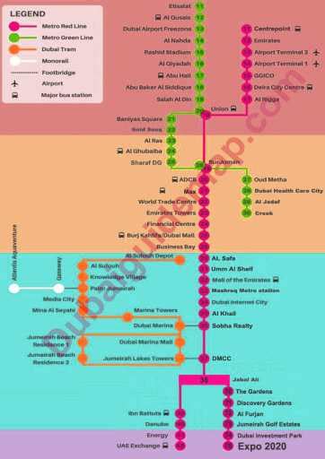 dubai metro map