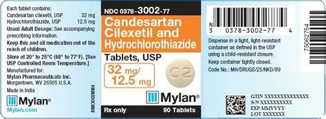 Candesartan Cilexetil and Hydrochlorothiazide (Mylan Pharmaceuticals ...