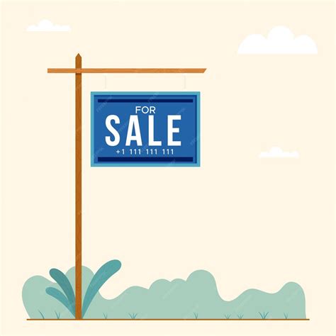 Free Vector | Yard sign in flat design