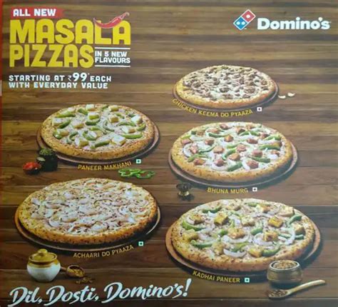 Menu at Domino's Pizza, New Delhi, 1 & 2