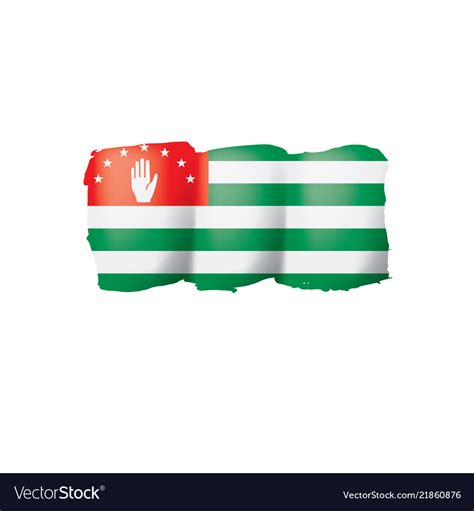 Abkhazia flag on a white Royalty Free Vector Image